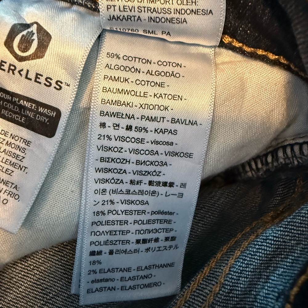 Levi’s 721 High Rise Skinny Dark Indigo Women's Skinny Jeans Size 24 NWT - Picture 9 of 10